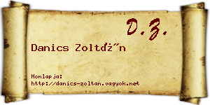 Danics Zoltán névjegykártya