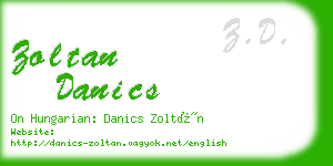 zoltan danics business card